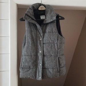 Grey puffer vest